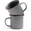 Barebones Emaille Mok 473 Ml Grey 2-pack