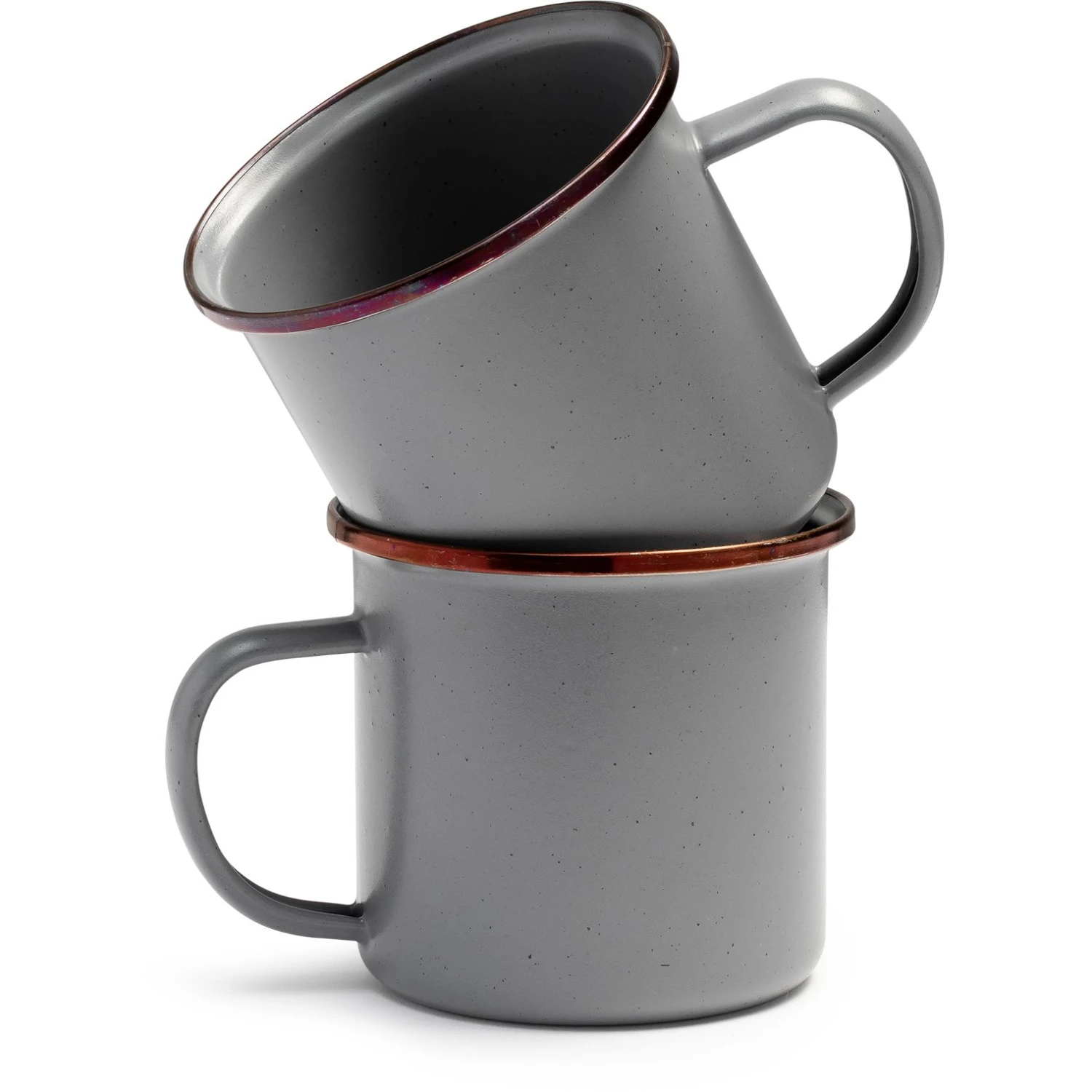 Barebones Emaille Mok 473 Ml Grey 2-pack 3 Barebones Emaille Mok 473 Ml Grey 2-pack