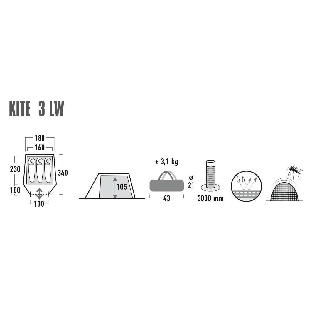 High PeakKite 3 LW Lichtgewicht Tunneltent 6 High PeakKite 3 LW Lichtgewicht Tunneltent - Afbeelding 4