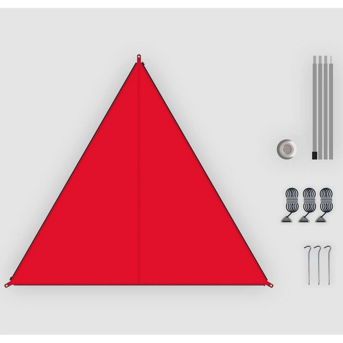 Bent Canvas Plain Set Tarp 250 X 250 X 250 Barbados Cherry 4 Bent Canvas Plain Set Tarp 250 X 250 X 250 Barbados Cherry - Afbeelding 2