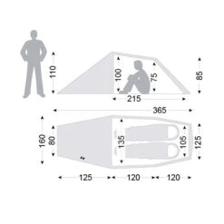 Nordisk Halland 2 LW Lichtgewicht Tunneltent -Buiten Kamperen Winkel 111989 300 02 2