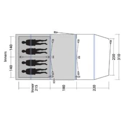 Outwell Parkdale 4PA Opblaasbare Tent -Buiten Kamperen Winkel 111991 300 11 1