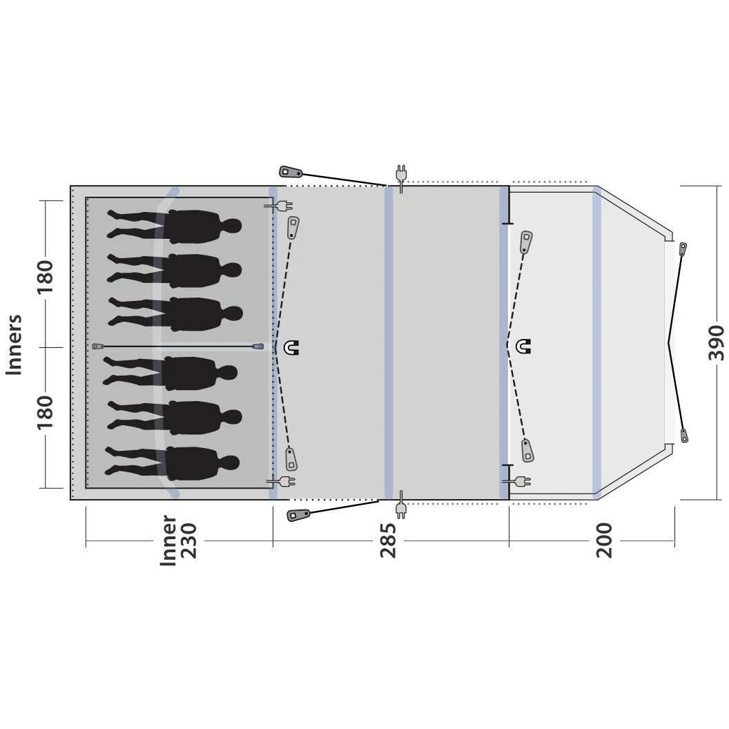 Outwell Wood Lake 6ATC Opblaasbare Tent 12 Outwell Wood Lake 6ATC Opblaasbare Tent - Afbeelding 10