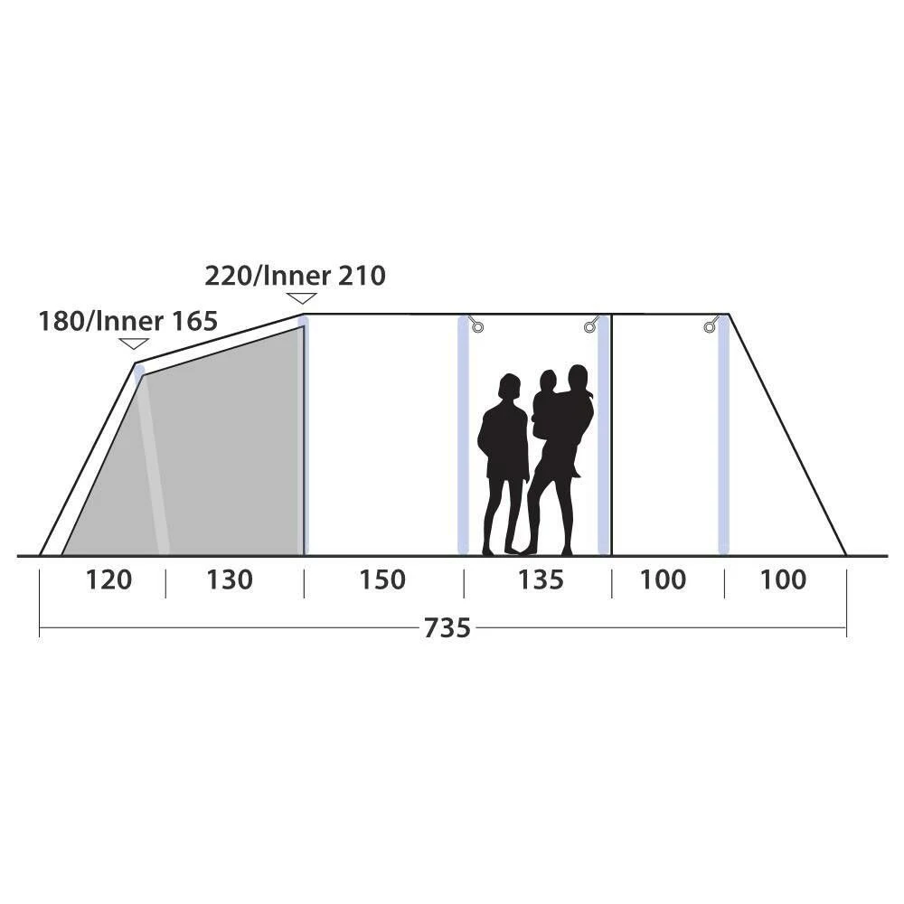 Outwell Wood Lake 6ATC Opblaasbare Tent 13 Outwell Wood Lake 6ATC Opblaasbare Tent - Afbeelding 11