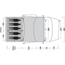Outwell Jacksondale 5PA Opblaasbare Tent 37 Outwell Jacksondale 5PA Opblaasbare Tent -Buiten Kamperen Winkel 111995 300 17