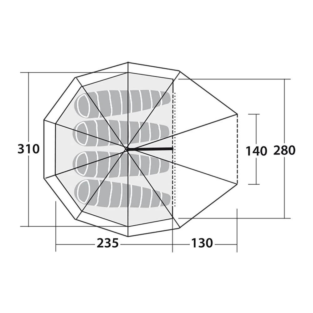 Robens Green Cone 4 PRS Lichtgewicht Piramidetent 16 Robens Green Cone 4 PRS Lichtgewicht Piramidetent - Afbeelding 14