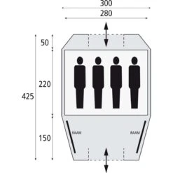 Safarica Kenia 300 Koepeltent -Buiten Kamperen Winkel 112101 900 07 2