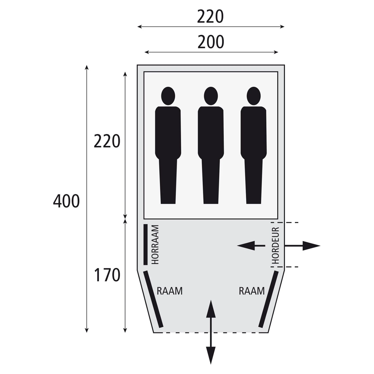 Safarica Blackhawk 220 Air Opblaasbare Tent 4 Safarica Blackhawk 220 Air Opblaasbare Tent - Afbeelding 2
