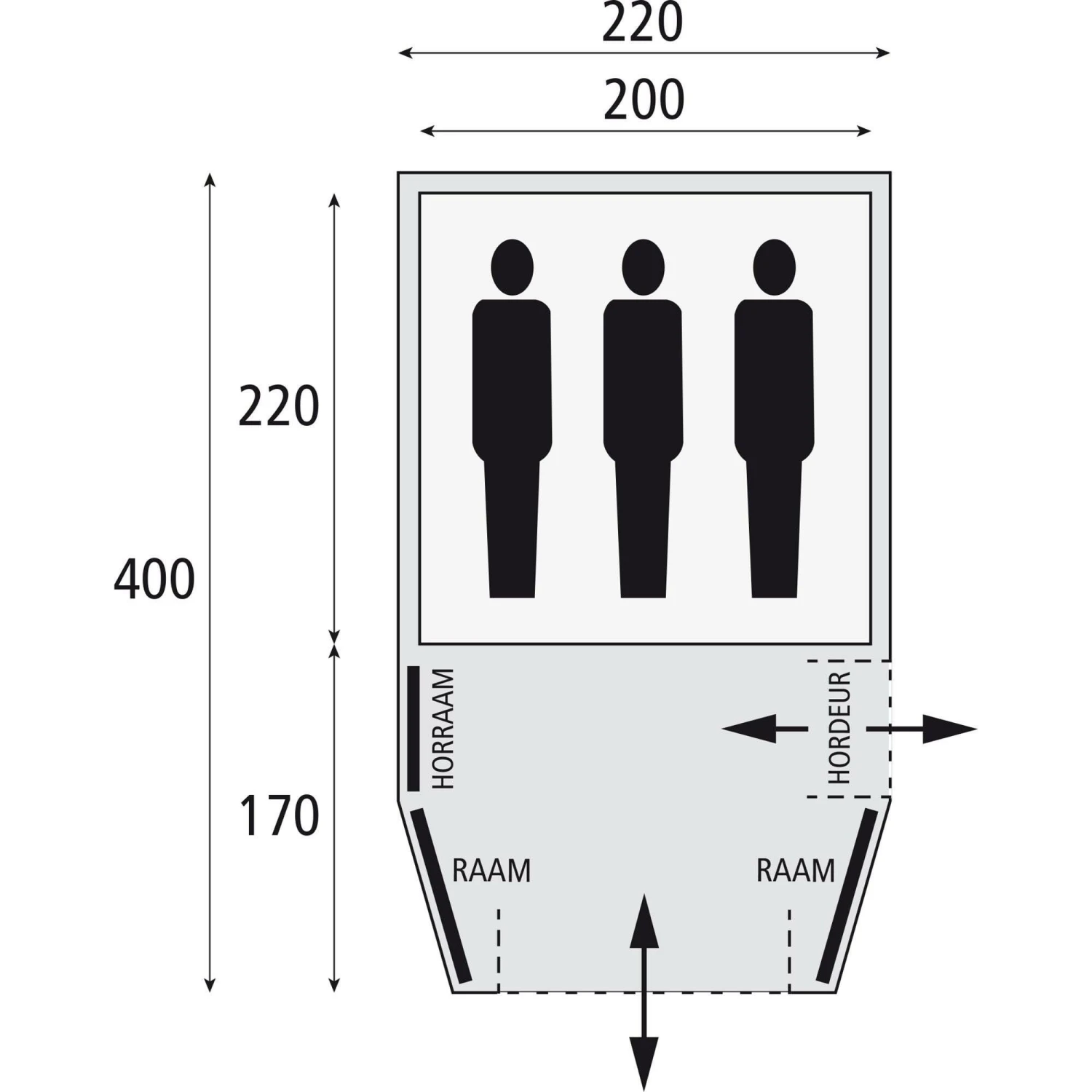 Safarica Blackhawk 220 TC Tunneltent 11 Safarica Blackhawk 220 TC Tunneltent - Afbeelding 9