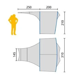 Jack WolfskinFront Porch Tentluifel Grijs -Buiten Kamperen Winkel 112389 900 02 2