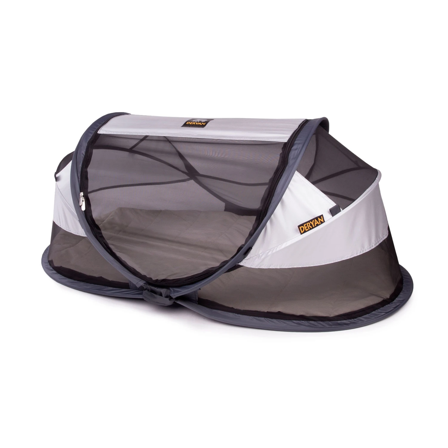 Deryan Travel Cot Baby Luxe Campingbed Silver 4 Deryan Travel Cot Baby Luxe Campingbed Silver - Afbeelding 2