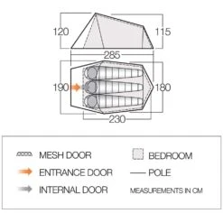 Vango Soul 300 Tunneltent 9 Vango Soul 300 Tunneltent -Buiten Kamperen Winkel 112449 300 04 1