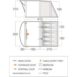 Vango Utopia II Air TC 500 Opblaasbare Tent -Buiten Kamperen Winkel 112451 900 02 1