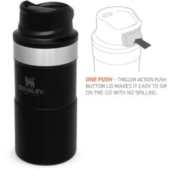 Stanley PMIClassic Trigger-Action Thermosbeker 250 Ml Black 11 Stanley PMIClassic Trigger-Action Thermosbeker 250 Ml Black -Buiten Kamperen Winkel 115051 990 05