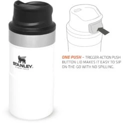 Stanley PMIClassic Trigger-Action Thermosbeker 250 Ml Polar -Buiten Kamperen Winkel 115052 100 05