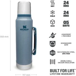 Stanley PMIThe Legendary Classic Thermosfles 1 Literhammertone Ice -Buiten Kamperen Winkel 115081 200 03