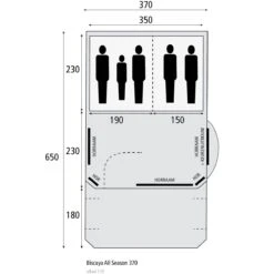 Cabanon Biscaya 370 All Season Tunneltent -Buiten Kamperen Winkel 125576 000 07