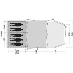 Outwell Yosemite Lake 5TC Tunneltent -Buiten Kamperen Winkel 125584 000 16