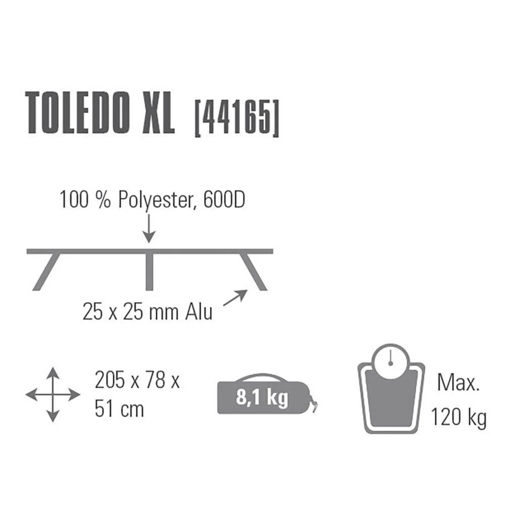 High PeakToledo XL Stretcher Dark Grey Blue 4 High PeakToledo XL Stretcher Dark Grey Blue - Afbeelding 2