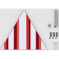 High PeakCanvas Allover Set Oriental Tarp 250 X 250 X 250 Stripe White -Buiten Kamperen Winkel 139723 100 02 1