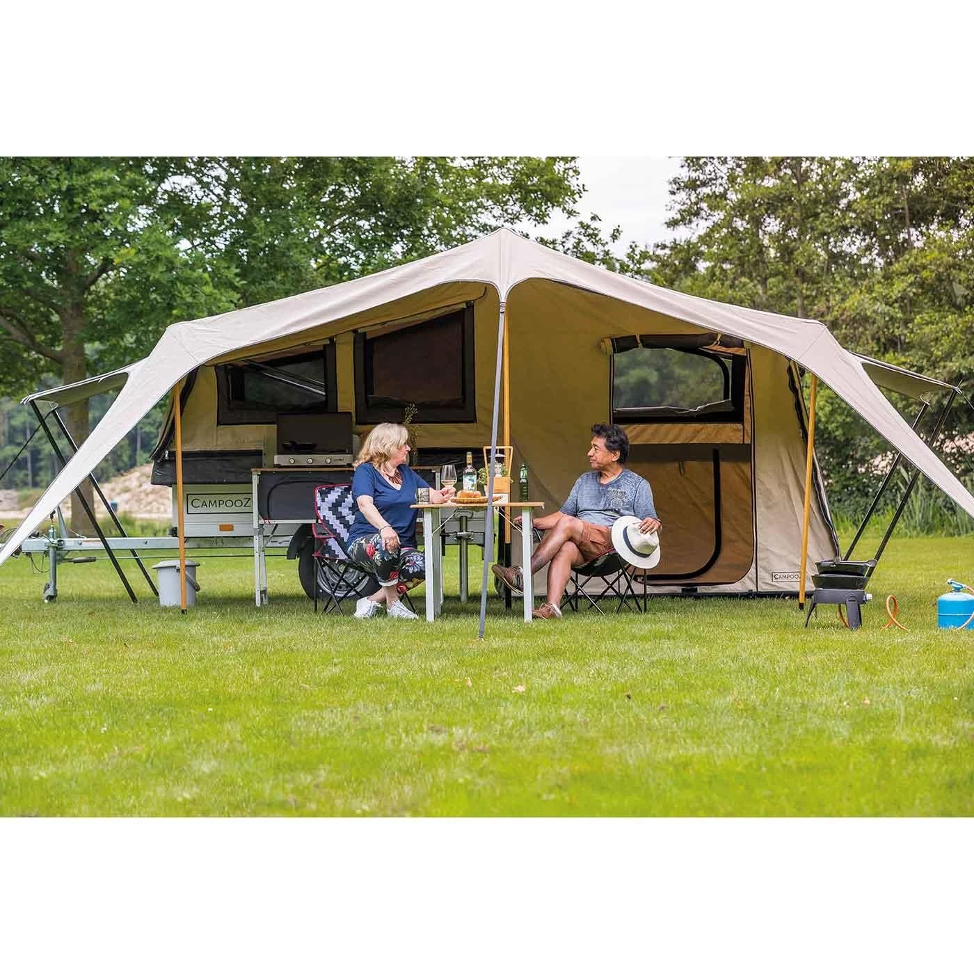 Campooz Sleepy Joe Trekking Vouwwagen Met Luifel 4 Campooz Sleepy Joe Trekking Vouwwagen Met Luifel - Afbeelding 2