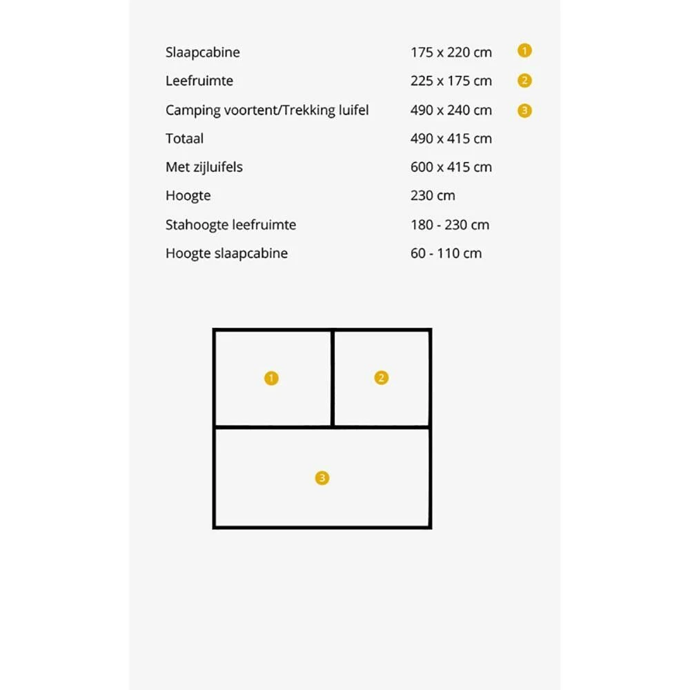 Campooz Sleepy Joe Trekking Vouwwagen Met Luifel 7 Campooz Sleepy Joe Trekking Vouwwagen Met Luifel - Afbeelding 5