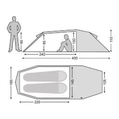 Nordisk Oppland 2 SI Lichtgewicht Tunneltent -Buiten Kamperen Winkel 142175 300 04