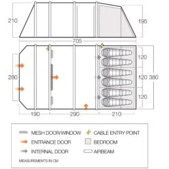 Vango Lismore Air TC 600XL Opblaasbare Tent 13 Vango Lismore Air TC 600XL Opblaasbare Tent -Buiten Kamperen Winkel 143520 900 06